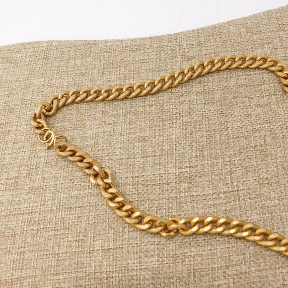 VTG 1970s Luca Razza Lion Head Pendant Chain Gold Necklace Statement Runway - Picture 9 of 10